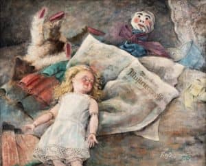 Stillleben mit Spielzeug und Zeitung | 1930