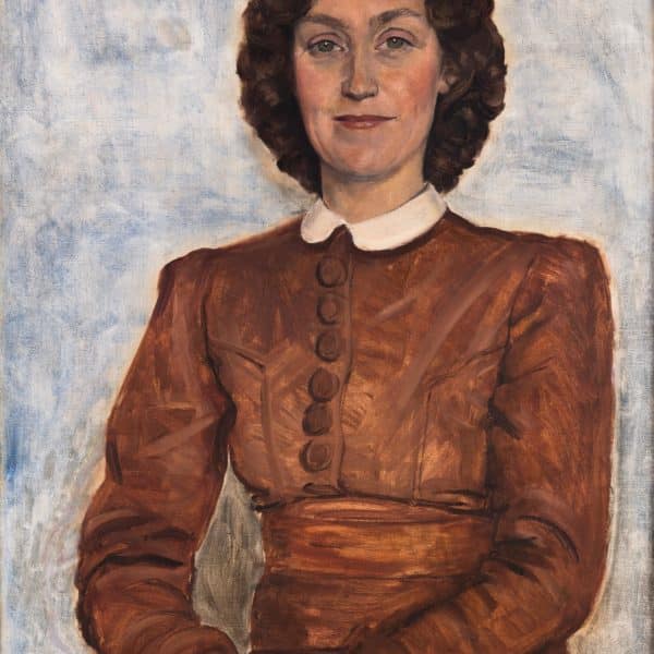 Porträt einer Dame im roten Kleid | 1942