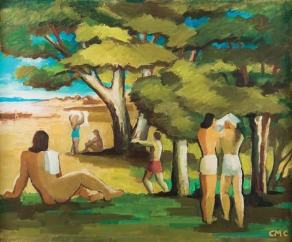 Kleine Landschaft mit Badenden | um 1945–1956