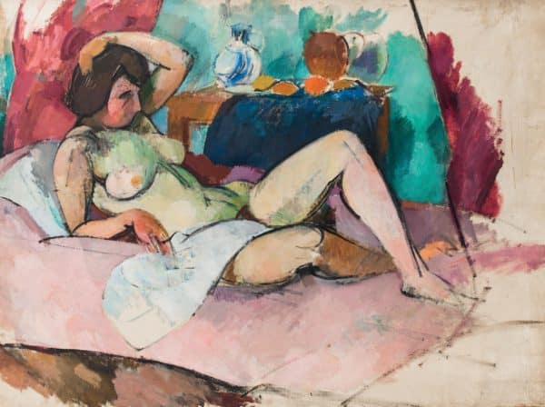 Liegender Akt vor Stillleben | 1910