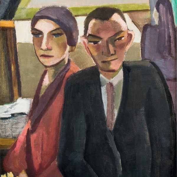 Paar im Café wohl Max Beckmann (1884–1950) und seine Frau Quappi (1904–1986) | um 1930