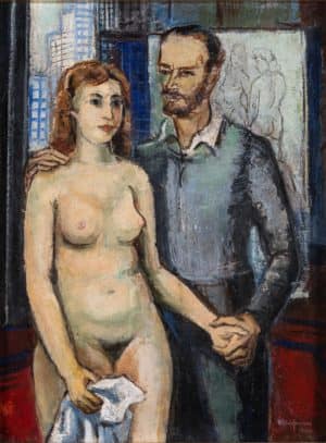 Selbstbildnis mit Aktmodell Elisabeth | 1940