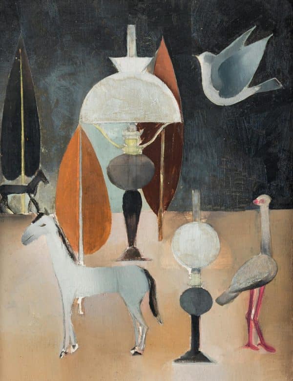 Stillleben mit Lampe und Tieren | 1921