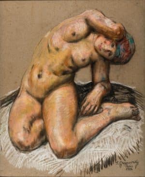 Weiblicher Akt mit Kopfbedeckung | 1926