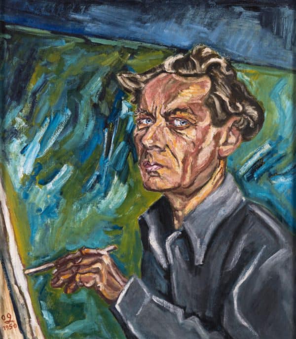 Selbst an der Staffelei im Freien | 1950