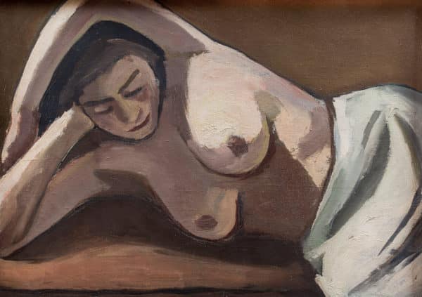 Liegender weiblicher Akt (mit über dem Kopf verschränkten Armen) | um 1932
