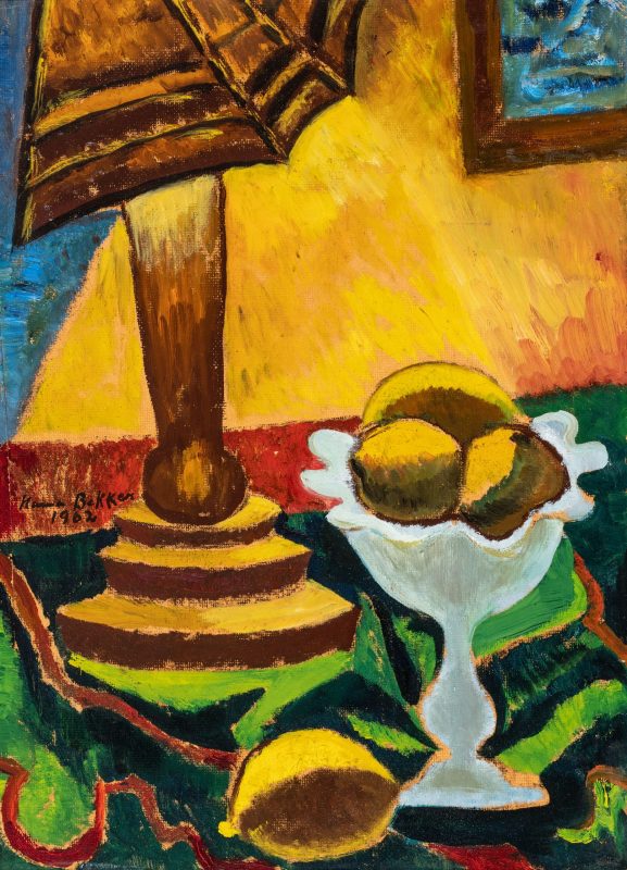 Stillleben mit Tischlampe und Zitronen | 1962