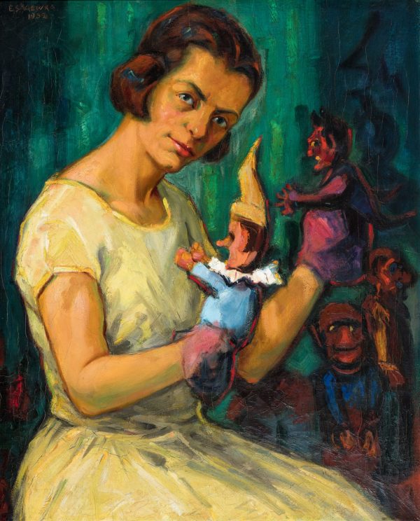 Mädchen mit Handspielpuppen | 1932