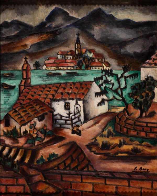 Häuser an einem Bergsee | o. D.