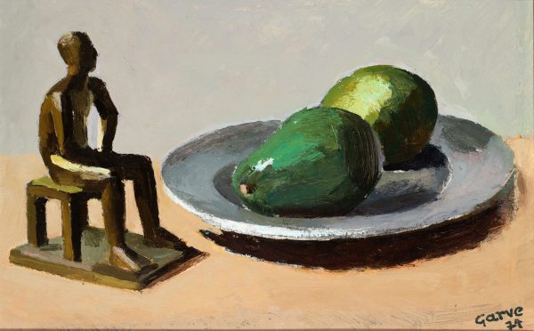 Stillleben Sitzender mit Avocados | 1974