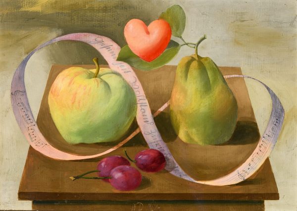 Stillleben mit Apfel, Birne und Herz | 1936
