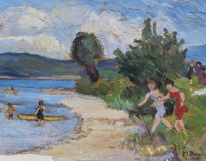 Badestrand in Dießen am Ammersee | 1921