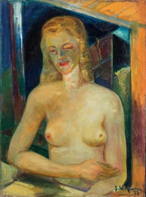 Halbakt einer jungen blonden Dame | 1930