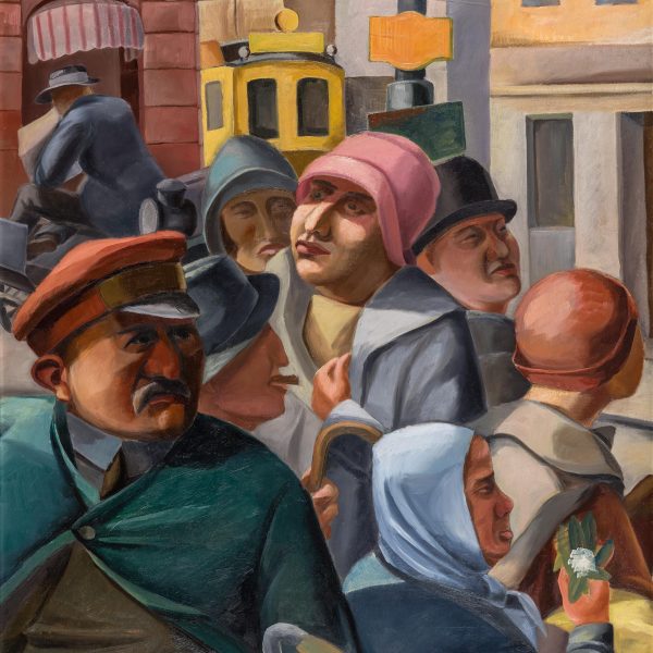 Straßenszene mit Gepäckmann | um 1932