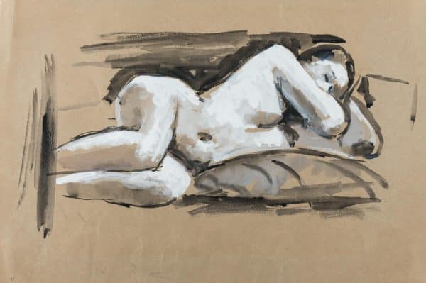 Akt auf einem Kissen liegend | o. D.