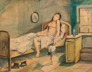 Junge Frau mit Kind und Storch | 1921