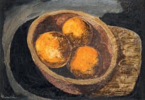 Stillleben Apfelsinen und Schale | 1953